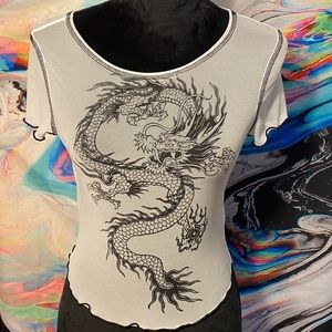 Mesh dragon T-shirt